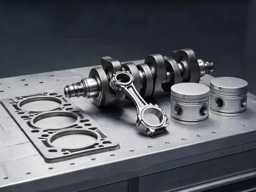 Engine connecting rod and precision engine components