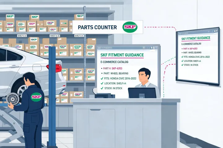 Automotive parts applications illustration